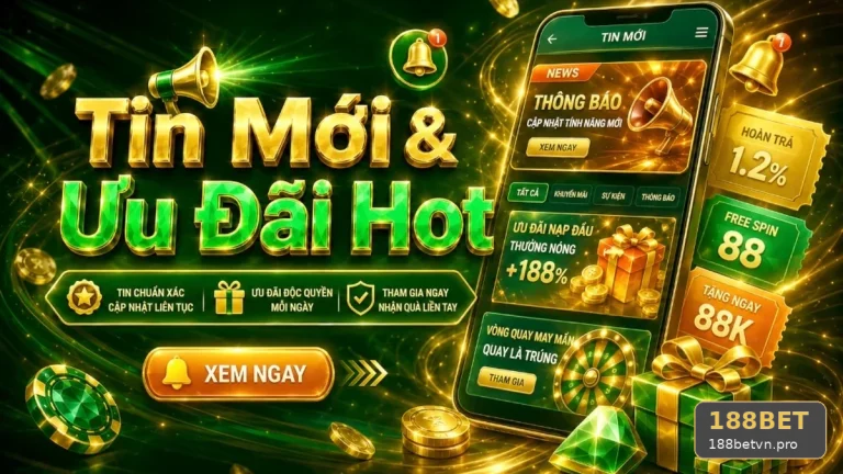 Khuyến Mãi 188BET Tại 188betvn.pro: Kiểm Tra Thời Hạn, Đối Tượng Áp Dụng Và Giới Hạn Nhận Thưởng Qua Chuỗi Trước-Trong-Sau Phiên Sử Dụng — Góc Kiểm Chứng Theo Tên Miền Cùng Quản Lý Thời Gian